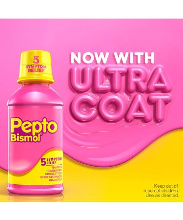 Pepto Bismol Liquid 12 fl oz - Fast Relief for Upset Stomach | Shop Now - Buy Online on GoSupps.com