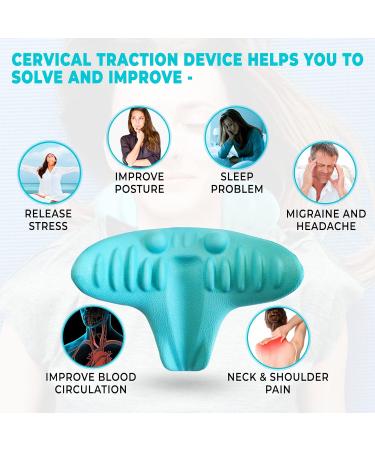 Portable Neck & Shoulder Relaxer | Cervical Traction Device for Pain Relief | Chiropractic Pillow for Joint Comfort - Buy Online on GoSupps.com