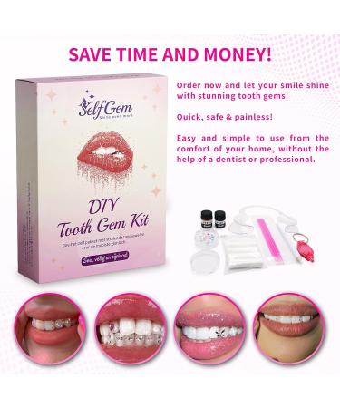 Selfem DIY Tooth Jewelry Set | 6/12 High-Quality Swarovski Stones | Easy Application | 6x Diamond Gems | Sparkle & Shine Your Smile - Buy Online on GoSupps.com