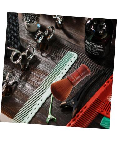Beavorty shave for men neck brush Hair Removal Brush mens duster Soft Barber Neck Duster for hair Salon Shaving Brush Hair Salon Brush man styling brush clean Bamboo 14*4.5cm Brown - Buy Online on GoSupps.com