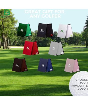 FB FUZZYBUNKERS Quality Leather Golf Scorecard Holder - Yardage Book Cover with Free Pencil and Stat Tracker Sheet - Golf Scorecard Book and Yardage Book in White - Buy Online on GoSupps.com