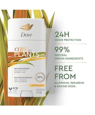 Dove Care by Plants Lemongrass Deodorant Stick 2.6 oz - 3 Pack | Aluminum-Free & Long-Lasting Protection - Buy Online on GoSupps.com