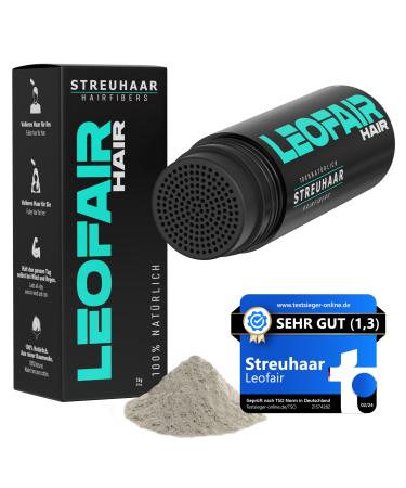 Leofair hair compression - 100% natural - scatter hair for full and dense hair in seconds!Premium hairdressing hair - 28g - Perfect look for men & women (gray)