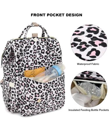 Mimfutu Baby Diaper Backpack | Stylish Leopard Diaper Bag for Moms | International Shipping Available - Buy Online on GoSupps.com