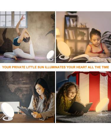 UV-Free Light Therapy Lamp | 10000-38600 Lux LED Daylight Sun Lamp | 3 Color Temperature Options | 10 Brightness Levels | 75 Rotatable Stand | Ideal for Rainy Season | Orange - Buy Online on GoSupps.com