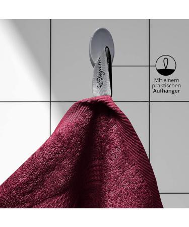 Class Home Collection Terry Cloth Bath Towels - 4 Pack 100% Cotton 70x140 cm Bordeaux - Luxury Bath Essentials for Home & Travel - Buy Online on GoSupps.com