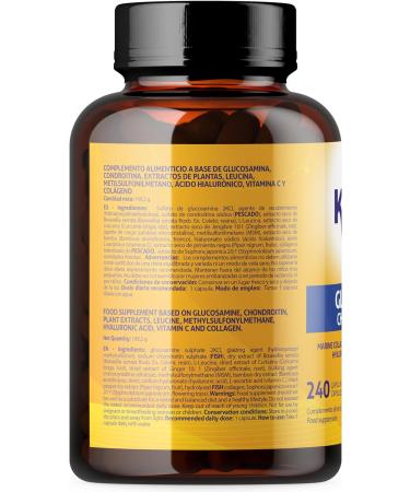Kinoko Life Glucosamine & Chondroitin - 240 Capsules with MSM Marine Collagen Turmeric & More for Joint Health - Buy Online on GoSupps.com