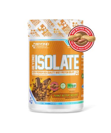 Beyond Yourself - Beyond Isolate Whey Protein | Ultra-Premium Micro-Filtered Fast Absorbing | Sugar-Free Gluten-Free No Artificial Additives or Fillers | Supports Recovery | 2lbs Peanut Butter Chocolate Peanut Butter Chocolate 848 g (Pack of 1)