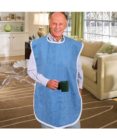 Elderly Bibs Bibs Cloth Protector Waterproof Dining Bibs Bibs with Crumb Catcher Reusable Bibs for Men and Women (5- Pieces) - Buy Online on GoSupps.com