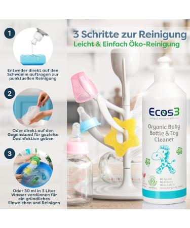 Organic Baby Toy & Bottle Cleaner - Eco-Friendly Dermatologically Tested ICEA Certified 500ml - Buy Online on GoSupps.com