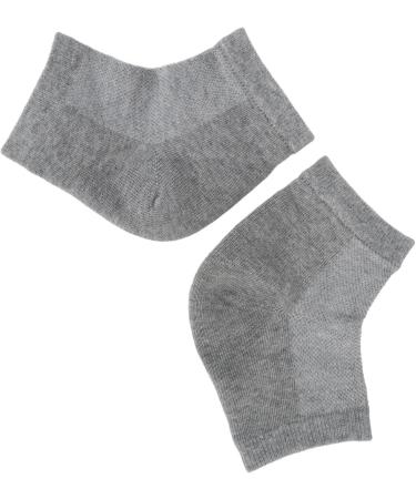 Qukaim Lotion Socks Moisturizing Gel Heel Socks 1 Pair Gray Hypoallergenic Vitamin E Mineral Oil for Dry Cracked Heels - Buy Online on GoSupps.com