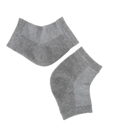 Heel Socks Natural Look Soft Heel Socks Vitamin E Nourishing Heel Gray