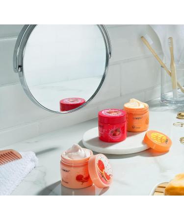 Whipped Body Butter Cream Trio - Mango, Pink Grapefruit, Strawberry Scents | Shea Enriched | Hydrating Moisturizer for Normal to Dry Skin | Men & Women | 3pc - Buy Online on GoSupps.com