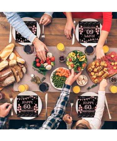 40 Ros gold Napkin Set for 60th Birthday | Stylish 33x33cm Paper Napkins for Men & Women | Perfect Party Decoration - Buy Online on GoSupps.com
