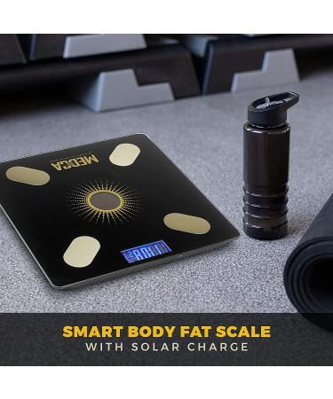 Smart Digital Solar Powered Body Fat Scale for Precise Weight, BMI, and Body Composition Tracking - Smartphone App for Progress Monitoring - Buy Online on GoSupps.com