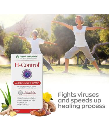 Organic Health Labs H-Control Immune System Booster - Vitamin C with Zinc 60 Veggie Capsules for Maximum Immune Support - Buy Online on GoSupps.com