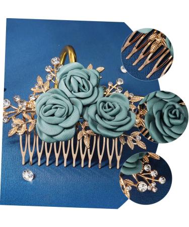 FRCOLOR Comb Rose side comb wedding bridal headpieces tiaras for girls big combs for women rhinestone barrettes for women headpiece for bride wedding headpiece bow tie alloy hair Wedding - Buy Online on GoSupps.com