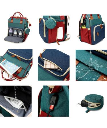 Fexkean Large Capacity Baby Diaper Bag Backpack - Portable Travel Diaper Bag with Foldable Bed & Multi-Functionality - Ideal for Parents on the Go - Buy Online on GoSupps.com