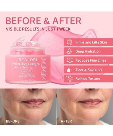 realori PDRN Capsule Cream with Vitamin C & Collagen Korean Boba Moisturizer for Face, Pink Jelly Cream for Deep Hydration, Skin Repair, and Glow Korean Skincare Gel for All Skin Types - Buy Online on GoSupps.com