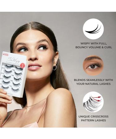 KISS Lash Couture Faux Mink False Eyelashes Multipack - Celebrity Favorite Wispy Effect Volume & Curl Reusable Cruelty-Free 4-Pairs Contact Lens Friendly - Buy Online on GoSupps.com