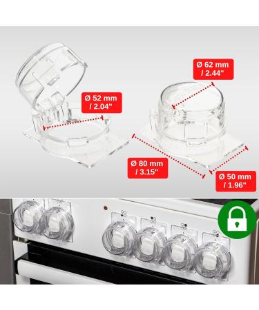 Herd Button Child Lock Set - Secure Your Stove with Transparent Glue | Easy Assembly & Baby Protection for Knobs 51mm | International Shipping Available - Buy Online on GoSupps.com
