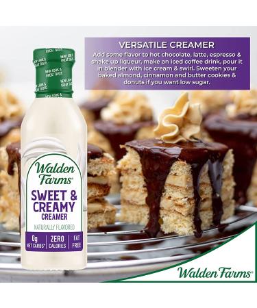 Walden Farms Sweet Cream Coffee Creamer - 12 fl oz (355 ml) | Sugar-Free & Zero Calories - Buy Online on GoSupps.com