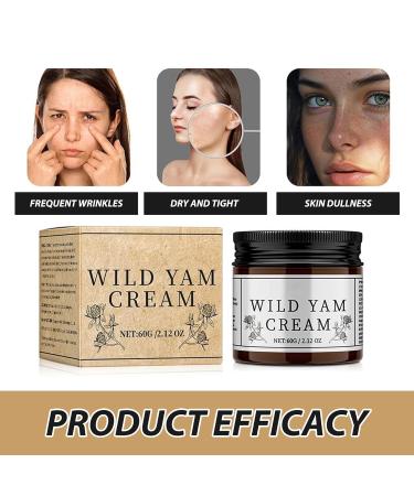 Organic Wild Yam Cream | Hydrating Night Cream for Men & Women | Natural Moisturizer - 3pcs for Soft Skin - Buy Online on GoSupps.com