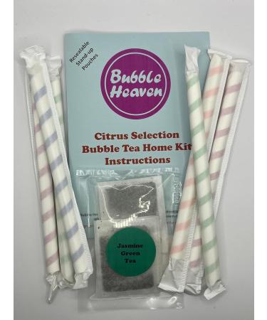 Fruity Citrus Selection Boba Bubble Tea Make at Home Kit 6-12 Extra Large Drinks - Buy Online on GoSupps.com