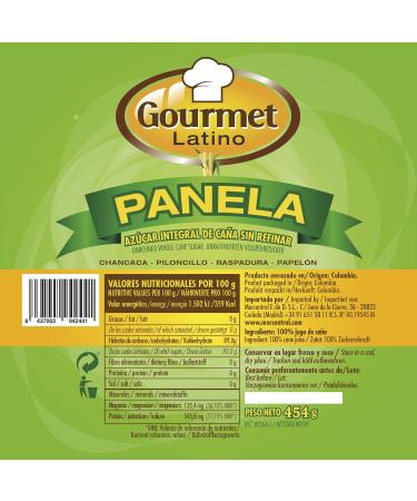 Gourmet Latino Briquette Panel 454g Rich in Vitamins and Minerals Unrefined Cane Sugar Perfect for Baking - Buy Online on GoSupps.com