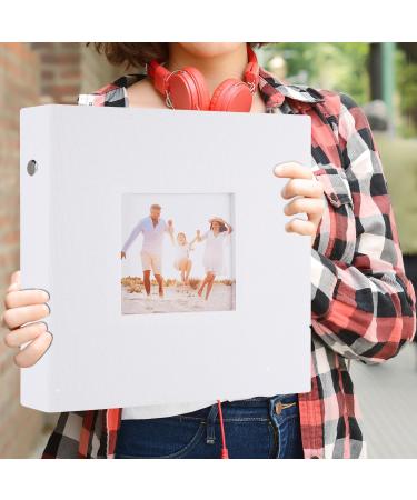 Miaikoe 600 Pockets Slip-in Photo Album for Family Wedding Anniversary - Large Capacity Linen Album Book for 10x15cm Photos - White - Buy Online on GoSupps.com