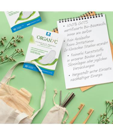 Organyc 100% Organic Cotton Hygiene Ties - Daily Use Folded Wings Eco-Friendly (40 Pieces) - Buy Online on GoSupps.com
