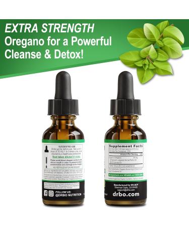 Oregano Oil Organic Liquid Drops - 6 Month Supply Organic Oil of Oregano Drops Liquid Tincture Extract Cleanse Detox Immune Support Digestive Gut Health - Pure Vegan Non-GMO Herbal Tincture 1 oz - Buy Online on GoSupps.com