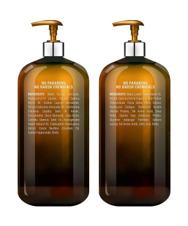 Argan Oil Shampoo and Conditioner | Majestic Pure Sulfate-Free Formula for Volumizing Hair Restoration | Vitamin Enriched | 16 fl oz - Men & Women - Buy Online on GoSupps.com