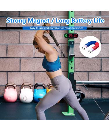Portable Digital Gym Timer for Home Workouts - Interval Countdown Stopwatch with Rounds Memory Function - Ideal for Boxing, Tabata, HIIT, EMOM, and Fitness Training - Buy Online on GoSupps.com