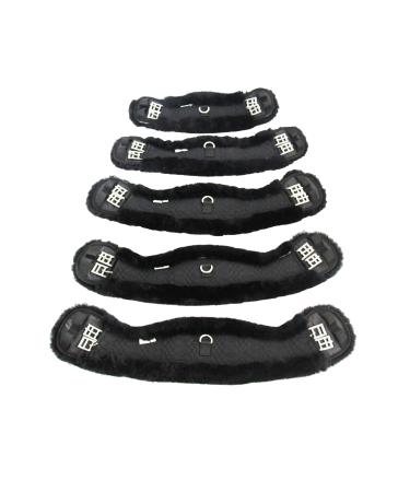 Merauno lamb wool moon belt saddle belt short belt dressage belt from quality merino lamb wool special anatomically concave shape for better slip resistance.Color: nature black brown anthracite 80cm black