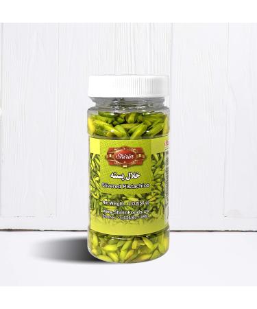 SHIRIN Slivered Pistachios, Unsalted, 2 Ounce