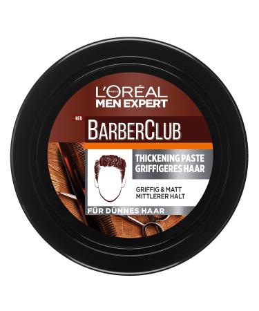 L'Or al Paris Men Expert Barber Club Thickening Paste Griffigeres Haar 75 ml Haarpaste Thickening Paste 75 ml (1Pack)