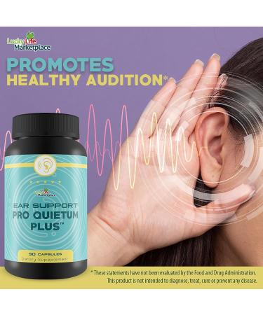 Ear Support Pro Quietum Plus - Tinnitus Relief Supplement with Vitamin C, Zinc & Herbs - Promotes Healthy Auditory System - Buy Online on GoSupps.com
