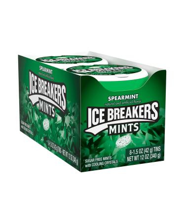 ICE BREAKERS Spearmint Sugar Free Mints, Bulk, 1.5 oz Tins (8 ct)