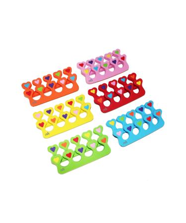Premium Colorful Heart Toe Separators - Cute Design for Kids - Super Soft, Durable 24 Pieces ZMOI
