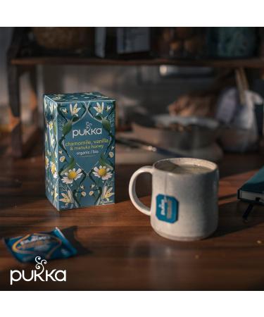 Pukka Chamomile Vanilla & Manuka Honey 20 Herbal Tea Sachets 32g - Buy Online on GoSupps.com