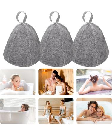Saunahut 3Pcs Men s Felt Sauna Hats Ideal for Saunas & Baths | Comfortable & Durable - Buy Online on GoSupps.com