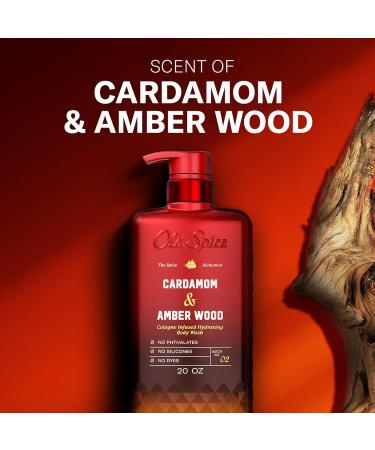 Old Spice Body Wash for Men The Spice Alchemist Collection 24/7 Cologne Infused Hydration No Trade Off Formula Free of Phthalates Silicones & Dyes Cardamom + Amber Wood Scent 20 oz - Buy Online on GoSupps.com