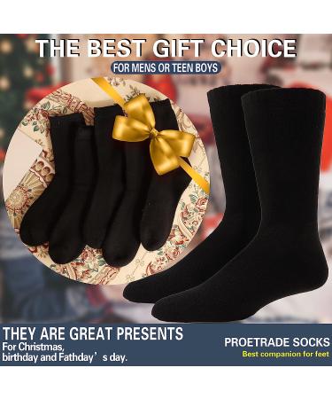 Merino Wool Hiking Socks 4 Pairs - Thermal Winter Cushioned Moisture Wicking Boot Socks for Men & Women - Black - Large - Buy Online on GoSupps.com
