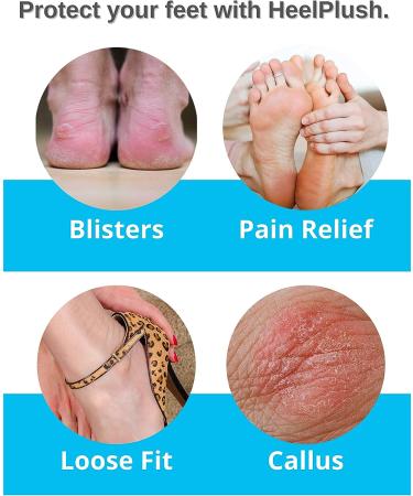 3 Pairs Silicone Heel Grips for Men/Women | Non-Slip Gel Liners for Loose Shoes | Adhesive Heel Inserts | Beige - Buy Online on GoSupps.com