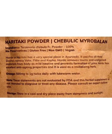 MB Herbals Haritaki Powder 100g (3.5 oz) - Terminalia chebula for Natural AntiOxidant - Buy Online on GoSupps.com