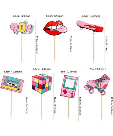 Unimall Global 29 90s Cupcake Toppers & Cake Decorations - Perfect for Decade Throwback Hip Hop Parties - Buy Online on GoSupps.com