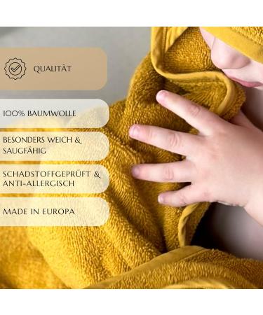 Liomio Hooded Baby Towel 100x100cm - Bordeaux - 100% Cotton Soft & Cozy | Oeko-Tex Certified | Perfect Baby Shower Gift | Made in EU - Buy Online on GoSupps.com