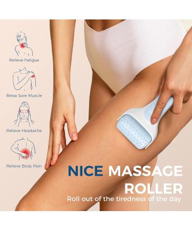 ZOMCHI Ice Roller for Face & Eye Puffiness Relief | Premium Massage Roller with Spare Roller & Hygienic Case - Relieve Fatigue Fast - Buy Online on GoSupps.com