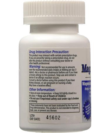 Magnesium Oxide 400mg 3-Pack 120 Tablets - 360 Count Total - Buy Online on GoSupps.com
